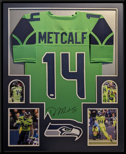FRAMED SEATTLE SEAHAWKS DK METCALF AUTOGRAPHED SIGNED JERSEY JSA