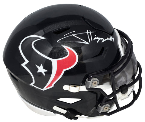JAYDEN HIGGINS AUTOGRAPHED HOUSTON TEXANS SPEEDFLEX MIDI HELMET BECKETT