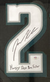 Jason Kelce Signed Framed Custom Black Football Jersey Hungry Dogs PSA ITP
