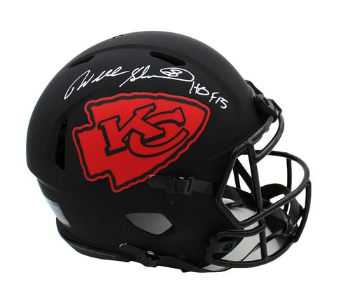 Will Shields Signed Kansas City Chiefs Speed Authentic Eclipse Helmet w- HOF 15
