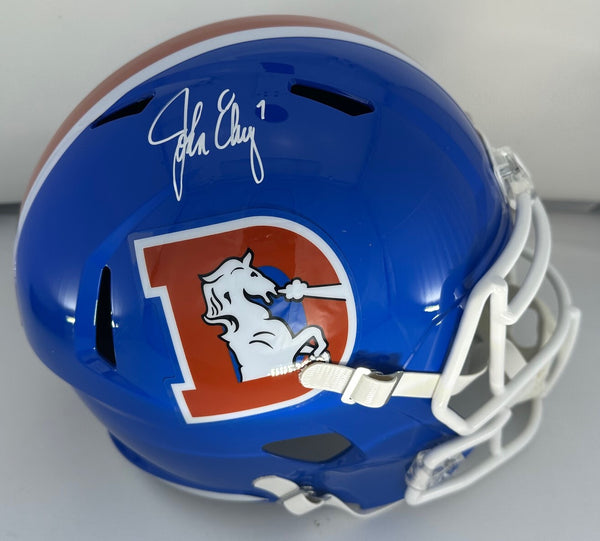 Broncos Hall of Famer JOHN ELWAY Signed Full Size Replica Speed Helmet AUTO BAS