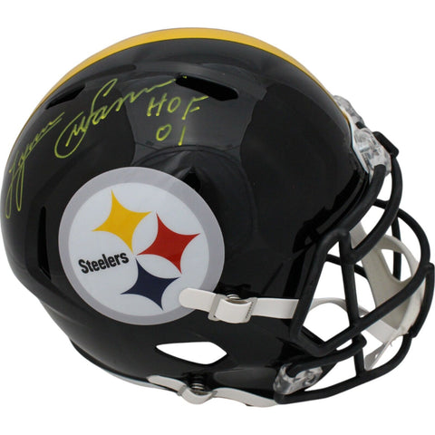 Lynn Swann Autographed/Signed Pittsburgh Steelers F/S Helmet HOF Beckett 46512