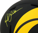 Marshall Faulk Signed Los Angeles Rams F/S Eclipse Helmet Beckett BAS 33340