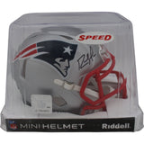 Randy Moss Autographed New England Patriots Speed Mini Helmet Beckett 43279