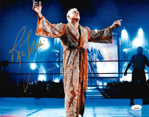 RIC FLAIR AUTOGRAPHED SIGNED 11X14 PHOTO JSA STOCK #203599