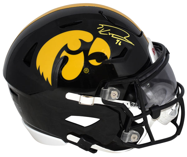 GEORGE KITTLE AUTOGRAPHED IOWA HAWKEYES SPEEDFLEX MIDI HELMET BECKETT