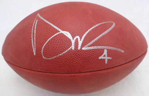 Dak Prescott Autographed NFL Leather Football Dallas Cowboys Beckett QR #BK44630