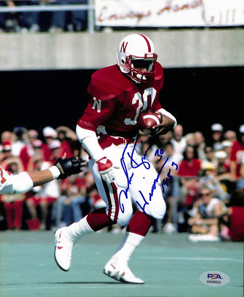 Mike Rozier Signed/Inscribed 8x10 Photo Nebraska 1983 Heisman PSA/DNA 185280