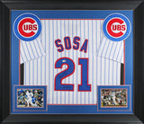 Sammy Sosa "609 HRs" Authentic Signed White Pro Style Framed Jersey JSA Witness