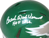 Dick Vermiel Signed Philadelphia Eagles HOF Mini Helmet Beckett 40626