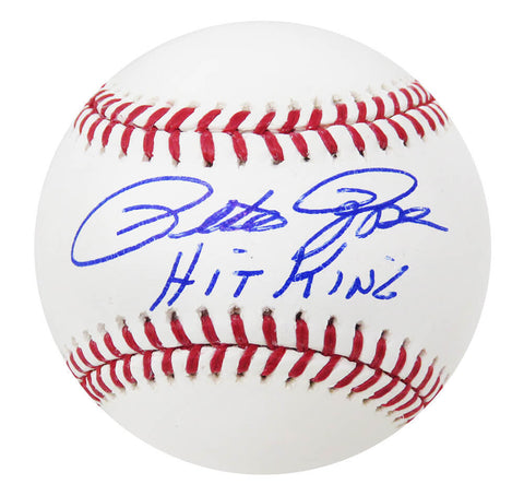 Pete Rose Signed Rawlings MLB Baseball w/Hit King - SCHWARTZ COA