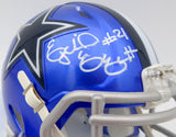 Ezekiel Elliott Autographed Cowboys Flash Blue Speed Mini Helmet Beckett WT81551