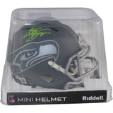 Brian Bosworth Autographed Seattle Seahawks Slate Mini Helmet Beckett WIT 54739