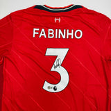 Autographed/Signed Fabinho Liverpool Red Soccer Jersey Beckett BAS COA