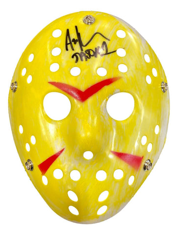 Ari Lehman Signed Jason Vorhees Yellow Costume Mask Jason 1 JSA