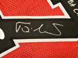 CHICAGO BULLS TONI KUKOC AUTOGRAPHED RED JERSEY "3X NBA CHAMP" JSA STOCK #215747