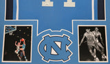 FRAMED UNC TAR HEELS LARRY MILLER AUTOGRAPHED SIGNED JERSEY JSA COA