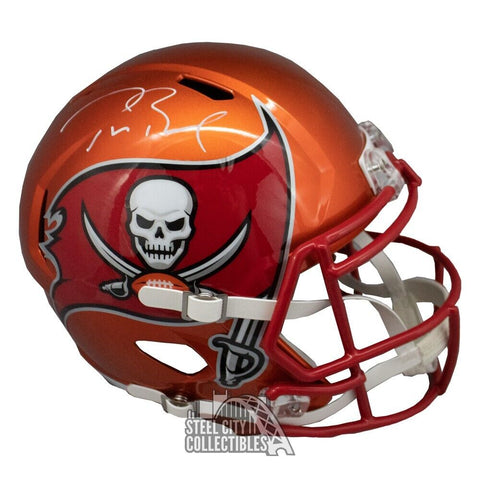 Tom Brady Autographed Tampa Bay Flash Full Size Football Helmet - Fanatics