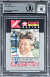 Mario Andretti NASCAR Authentic Signed 1994 K-Mart #1 Card Auto 10! BAS Slabbed