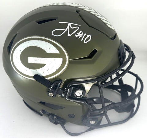 Packers JORDAN LOVE Signed Full Size SALUTE AUTHENTIC SPEED FLEX Helmet AUTO BAS