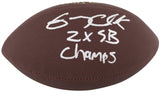 Gary Clark "2x SB Champ" Authentic Signed Wilson Super Grip Nfl Football BAS Wit