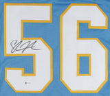 Shawne Merriman Signed San Diego Chargers Jersey (Beckett COA) 3xPro Bowl L.B