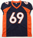 Mark Schlereth Signed Broncos Jersey Inscribed "Back to Back Champs" (Beckett)