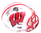 JJ Watt Autographed Wisconsin Badgers Speed Mini Helmet-Beckett W Hologram*Black