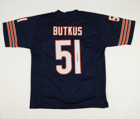 Dick Butkus Signed Chicago Bears Jersey (Beckett) 8xPro Bowl LB 1965-1972 / HOF