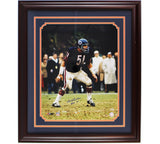 Dick Butkus Signed Chicago Bears Framed 16x20 NFL Photo with "HOF 79 Inscription
