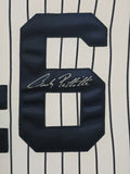 FRAMED SUEDE ANDY PETTITTE AUTOGRAPHED SIGNED NEW YORK YANKEES JERSEY JSA LETTER