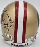 Ronnie Lott Autographed 49ers Gold Mini Helmet All The Best Beckett QR #BS30073