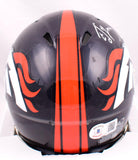 Ed McCaffrey Autographed Denver Broncos Speed Mini Helmet-Beckett W Holo *Silver