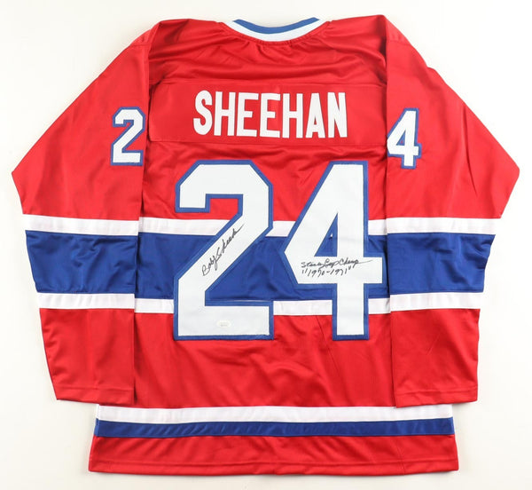 Bobby Sheehan Signed Montreal Canadiens Jersey (JSA) 1969 2nd Round Pick