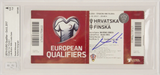 Luka Modric Signed 2017 Record 100th Croatia Game Match Ticket - BGS Authentic