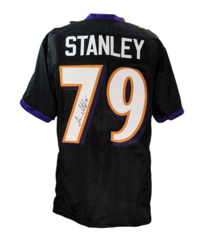 Ronnie Stanley Autographed Baltimore Ravens Custom Jersey JSA 186824