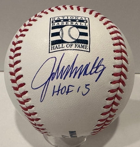 Brave JOHN SMOLTZ Signed Official MLB Hall of Fame LOGO Baseball AUTO w/HOF- BAS