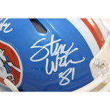 Steve Watson Signed Denver Broncos Mini Helmet 75-96 "Broncos for Life" 58593