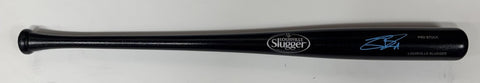Brewers JACKSON CHOURIO Signed Louisville Slugger Black Bat AUTO - BAS