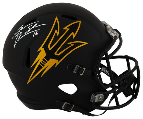 Jake Plummer Signed Arizona State Black Riddell F/S Rep Helmet w/Snake -(SS COA)