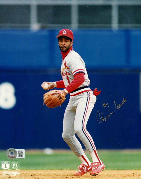 Ozzie Smith Autographed/Signed St Louis Cardinals 8x10 Photo Beckett 51132