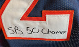 Darian Stewart Autographed/Inscribed Custom Navy Denver Broncos Jersey BAS COA