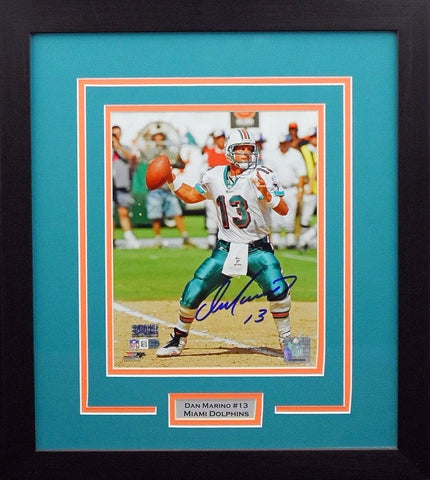 DAN MARINO AUTOGRAPHED MIAMI DOLPHINS 8x10 FRAMED PHOTO FANATICS