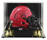 Buccaneers John Lynch Signed Rave Speed Mini Helmet W/ Case BAS Witnessed