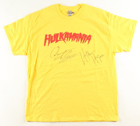 Hulk Hogan & Dennis Rodman Signed W.W.E. "Hulkamania" T-Shirt (PIA)