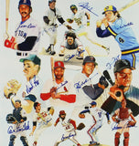 J Rice, R Jackson, R Henderson Signed A Team of Dreams 16x23 MLB Print - 14 Sigs