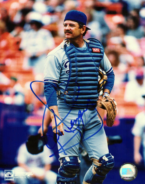 Rick Dempsey Signed Los Angeles Dodgers Catching 8x10 Photo - (SCHWARTZ COA)