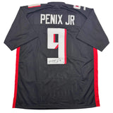 Autographed/Signed Michael Penix Jr. Atlanta Black Jersey Beckett BAS COA