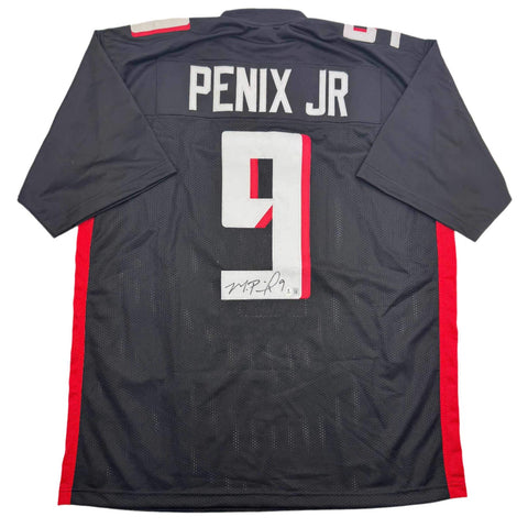 Autographed/Signed Michael Penix Jr. Atlanta Black Jersey Beckett BAS COA
