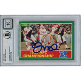 Joe Montana Autographed/Signed 1989 Score #274 Slab Trading Card Beckett 49910